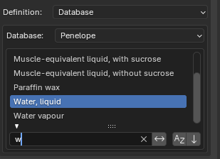 Material DB Selection